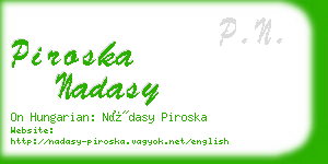 piroska nadasy business card